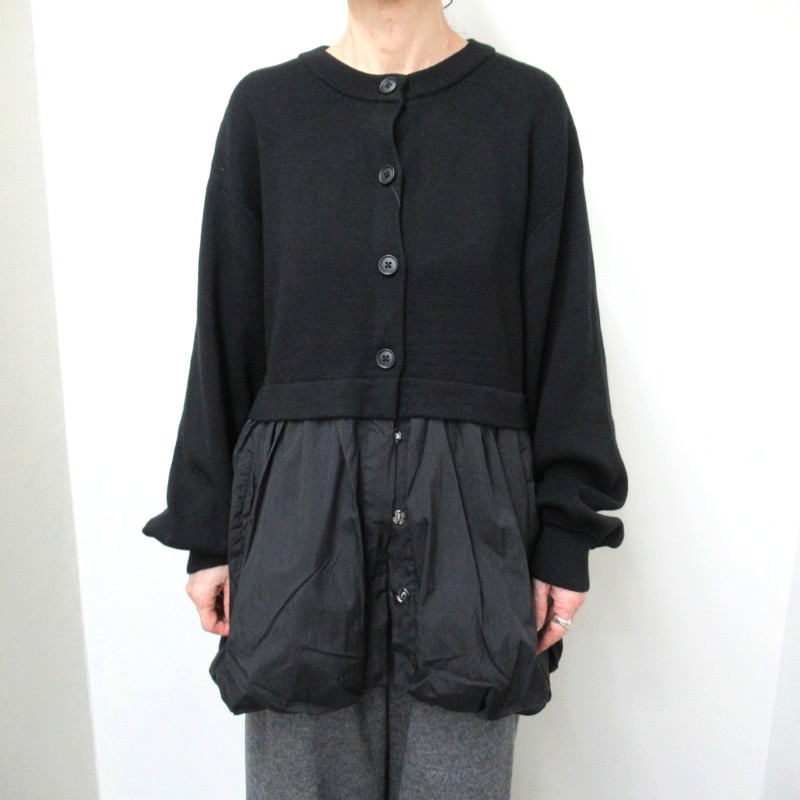 Audrey and john wad 裾布帛ニットブラウス /BK190